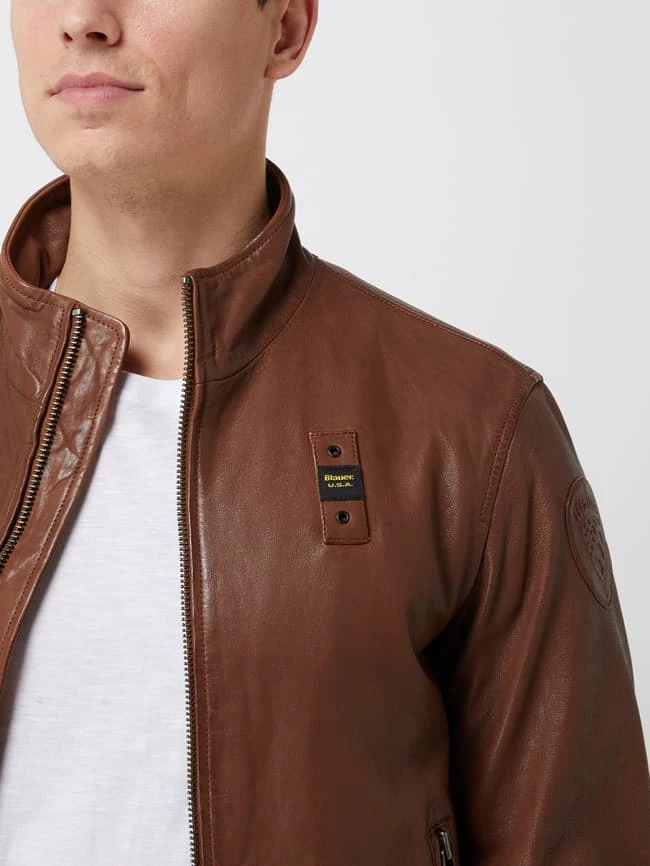 Blitzangebot ⭐ Blauer Usa Blouson Aus Leder - Dunkelbraun ? 3 Blitzangebot ⭐ Blauer Usa Blouson Aus Leder - Dunkelbraun ? – Bild 3