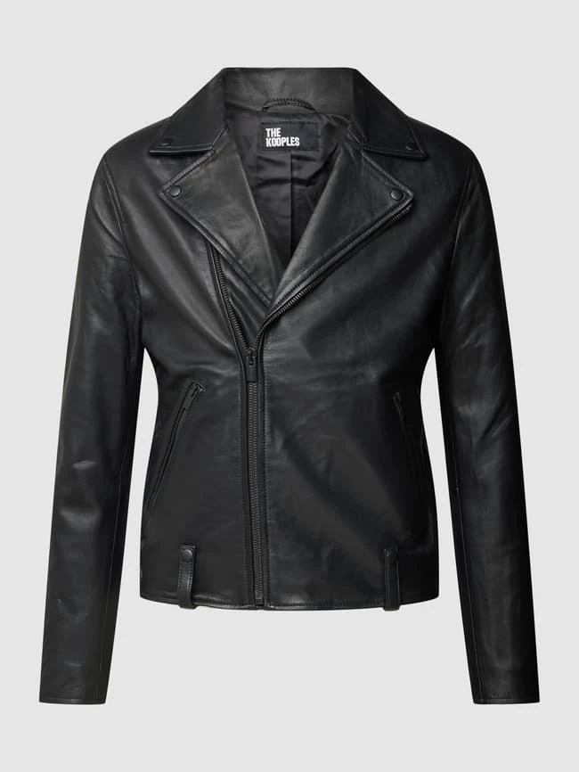 Neu ⌛ THE KOOPLES Lederjacke Mit Reverskragen Modell 'BLOUSON' - Schwarz ? 2 Neu ⌛ THE KOOPLES Lederjacke Mit Reverskragen Modell 'BLOUSON' - Schwarz ? – Bild 2