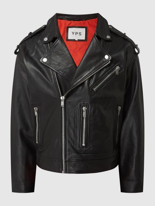 Auslauf ⌛ YOUNG POETS SOCIETY Oversized Lederjacke Im Biker-Look Modell 'Joe' - Schwarz ? 2 Auslauf ⌛ YOUNG POETS SOCIETY Oversized Lederjacke Im Biker-Look Modell 'Joe' - Schwarz ? – Bild 2