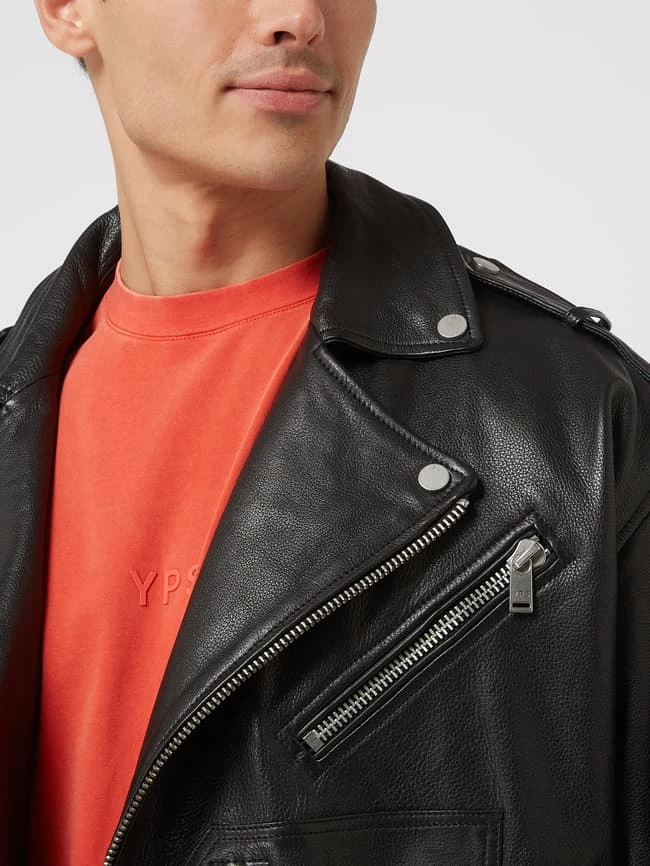 Auslauf ⌛ YOUNG POETS SOCIETY Oversized Lederjacke Im Biker-Look Modell 'Joe' - Schwarz ? 3 Auslauf ⌛ YOUNG POETS SOCIETY Oversized Lederjacke Im Biker-Look Modell 'Joe' - Schwarz ? – Bild 3