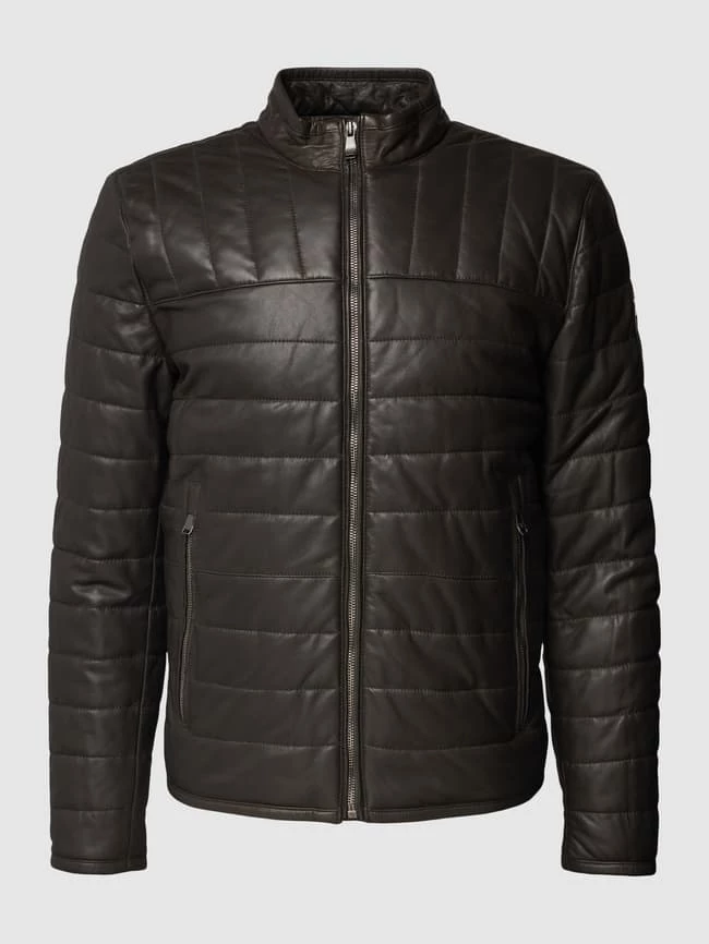 Großhandel ? JOOP! ? Jeans Lederjacke Mit Label-Details - Olivgrün ⌛ 2 Großhandel ? JOOP! ? Jeans Lederjacke Mit Label-Details - Olivgrün ⌛ – Bild 2