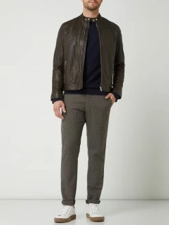 Am billigsten ⭐ Matinique Lederjacke Im Biker-Look Modell 'Adron' - Mittelbraun ✔️