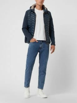 Auslauf ? Milestone Lederjacke Mit Abnehmbarer Kapuze Modell 'Darwin' - Royalblau ?