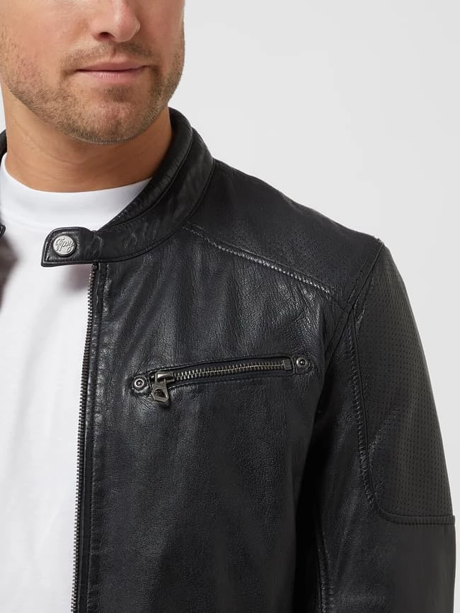 Schlussverkauf ? Gipsy Lederjacke Im Biker-Look - Dunkelblau ⭐ 3 Schlussverkauf ? Gipsy Lederjacke Im Biker-Look - Dunkelblau ⭐ – Bild 3