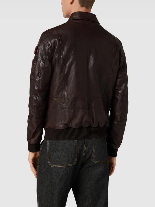 Rabatt ? Aeronautica Militare Lederjacke Mit Zierbesatz Modell 'FRECCE' - Schokobraun ? 5 Rabatt ? Aeronautica Militare Lederjacke Mit Zierbesatz Modell 'FRECCE' - Schokobraun ? – Bild 5