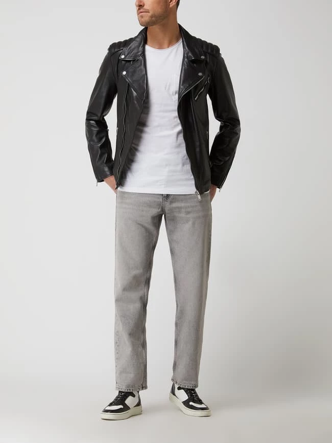 Bestpreis ? Freaky Nation Lederjacke Im Biker-Look Modell 'Cool Levi' - Schwarz ? 1 Bestpreis ? Freaky Nation Lederjacke Im Biker-Look Modell 'Cool Levi' - Schwarz ?