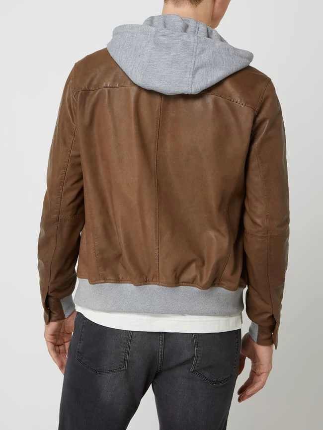 Am billigsten ? GimoS Lederjacke Mit Abnehmbarer Kapuze - Cognac ⌛ 5 Am billigsten ? GimoS Lederjacke Mit Abnehmbarer Kapuze - Cognac ⌛ – Bild 5