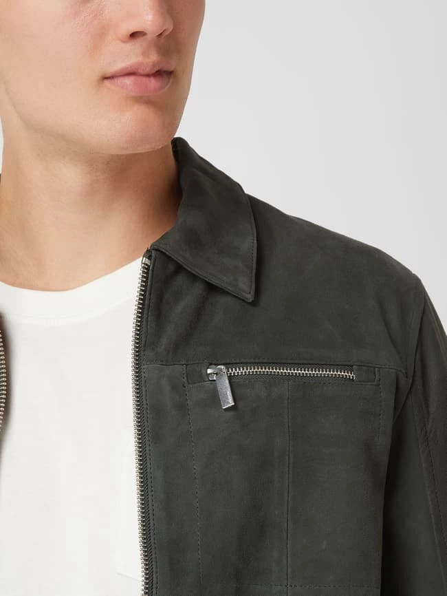 Neu ? Selected Homme Lederjacke Aus Wildleder Modell 'Archive' - Grün ? 3 Neu ? Selected Homme Lederjacke Aus Wildleder Modell 'Archive' - Grün ? – Bild 3