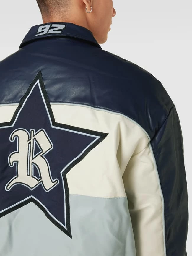 Schlussverkauf ⭐ REVIEW Lederjacke Mit Label-Stitching - Dunkelblau ⭐ 3 Schlussverkauf ⭐ REVIEW Lederjacke Mit Label-Stitching - Dunkelblau ⭐ – Bild 3