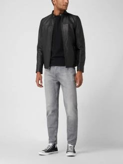 Besorgen ? Michael Kors Lederjacke Mit Stehkragen - Schwarz ?