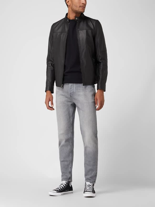 Besorgen ? Michael Kors Lederjacke Mit Stehkragen - Schwarz ? 1 Besorgen ? Michael Kors Lederjacke Mit Stehkragen - Schwarz ?