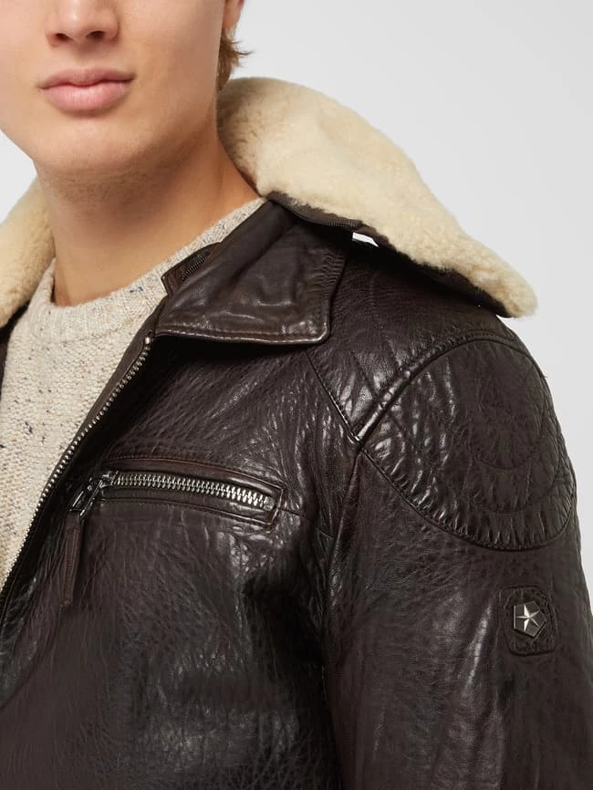 Budget ? Milestone Lederjacke Aus Lammnappa Modell 'Benjamin' - Dunkelbraun ? 5 Budget ? Milestone Lederjacke Aus Lammnappa Modell 'Benjamin' - Dunkelbraun ? – Bild 5