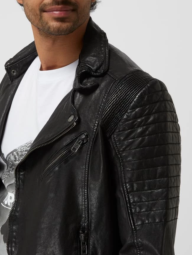 Rabatt ? Be Edgy Lederjacke Aus Lammnappa - Schwarz ✔️ 3 Rabatt ? Be Edgy Lederjacke Aus Lammnappa - Schwarz ✔️ – Bild 3