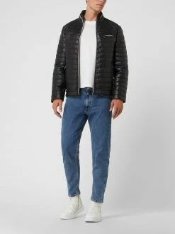 Bestpreis ? Milestone Lederjacke Mit Steppnähten Modell 'Damiano' - Schwarz ?
