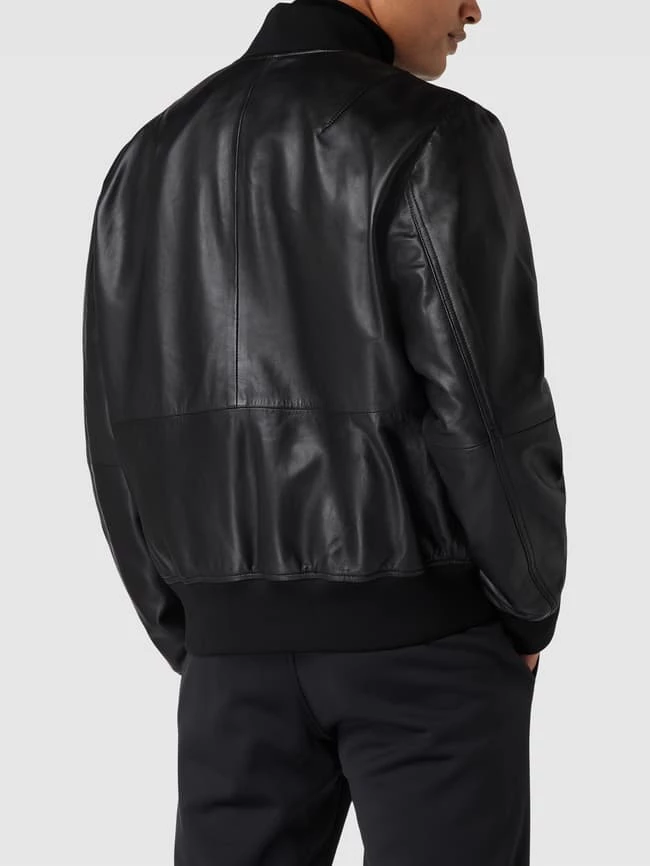 Auslauf ⭐ Versace ? Jeans Couture Lederjacke Mit Label-Stitching - Schwarz ? 5 Auslauf ⭐ Versace ? Jeans Couture Lederjacke Mit Label-Stitching - Schwarz ? – Bild 5