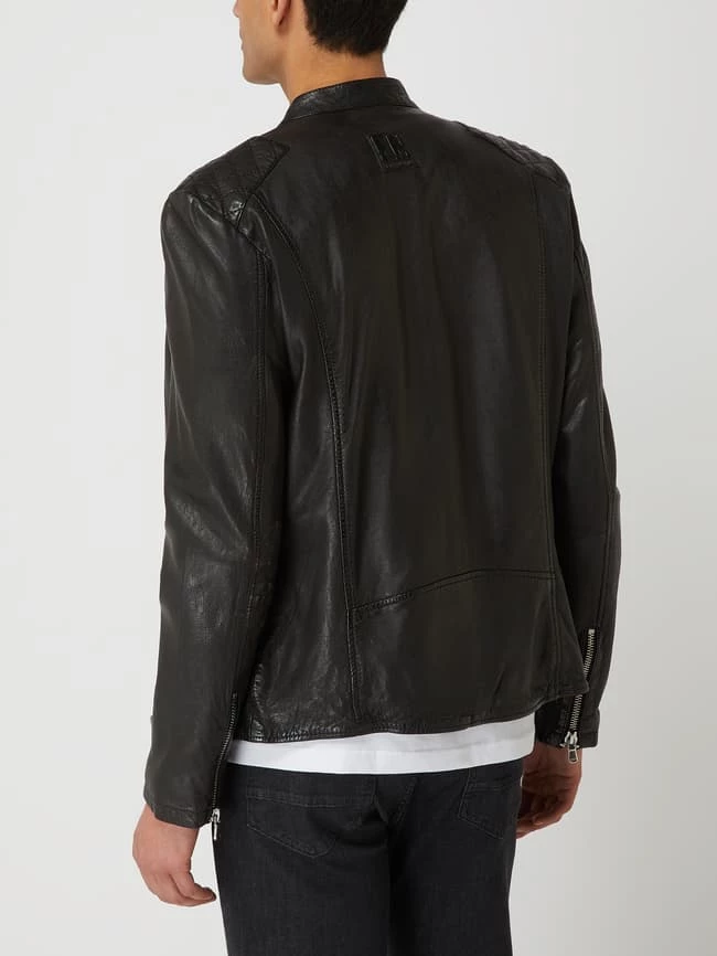 Am billigsten ? Freaky Nation Lederjacke Mit Stehkragen Modell 'Kiano' - Schwarz ⌛ 5 Am billigsten ? Freaky Nation Lederjacke Mit Stehkragen Modell 'Kiano' - Schwarz ⌛ – Bild 5