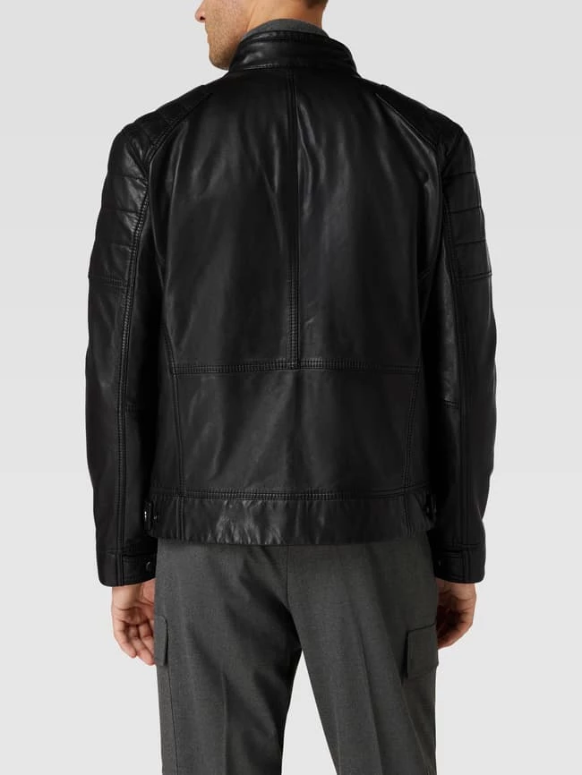 Schlussverkauf ✨ JOOP! ? Jeans Lederjacke Mit Schulterpolstern Modell 'Lima' - Schwarz ? 5 Schlussverkauf ✨ JOOP! ? Jeans Lederjacke Mit Schulterpolstern Modell 'Lima' - Schwarz ? – Bild 5