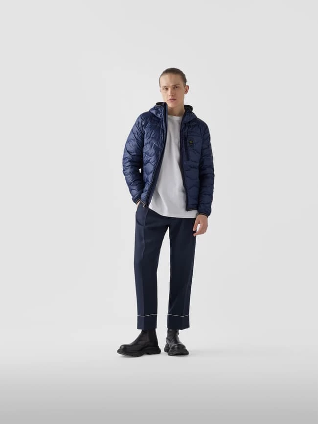 Aktion ? Blauer USA Daunenjacke Mit Kapuze - Marineblau ? 1 Aktion ? Blauer USA Daunenjacke Mit Kapuze - Marineblau ?