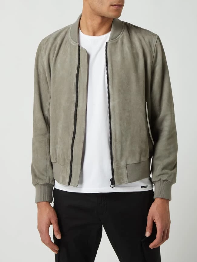 Schlussverkauf ? Denham Blouson Aus Veloursleder Modell 'Woodford' - Hellgrau ? 4 Schlussverkauf ? Denham Blouson Aus Veloursleder Modell 'Woodford' - Hellgrau ? – Bild 4