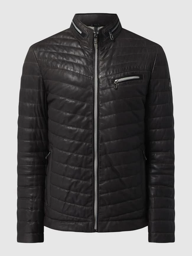 Bestpreis ? Milestone Lederjacke Mit Steppnähten Modell 'Damiano' - Schwarz ? 2 Bestpreis ? Milestone Lederjacke Mit Steppnähten Modell 'Damiano' - Schwarz ? – Bild 2