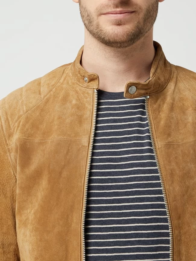 Billig ❤️ Goosecraft Jacke Aus Veloursleder 'Anytime Biker' - Sand ? 3 Billig ❤️ Goosecraft Jacke Aus Veloursleder 'Anytime Biker' - Sand ? – Bild 3