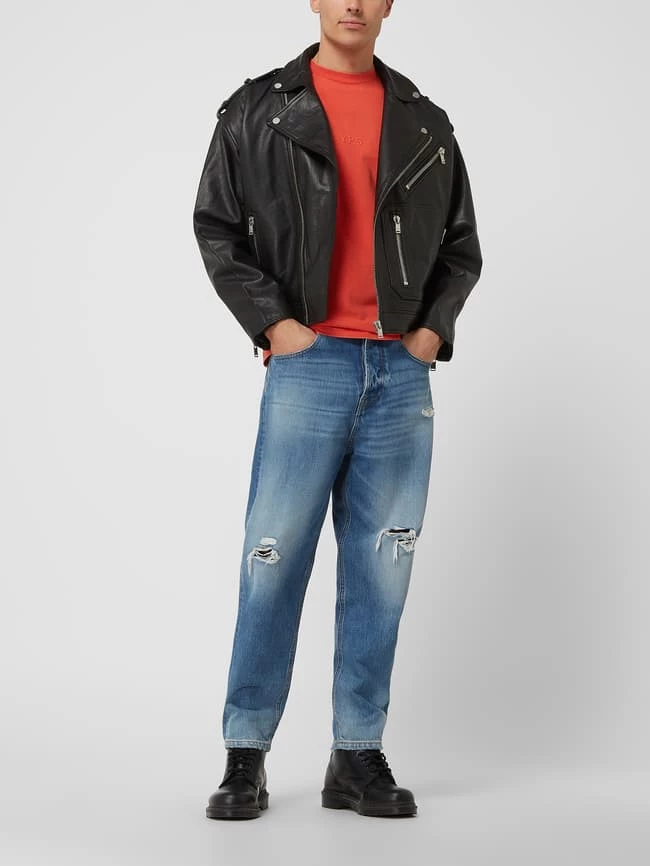 Auslauf ⌛ YOUNG POETS SOCIETY Oversized Lederjacke Im Biker-Look Modell 'Joe' - Schwarz ? 1 Auslauf ⌛ YOUNG POETS SOCIETY Oversized Lederjacke Im Biker-Look Modell 'Joe' - Schwarz ?