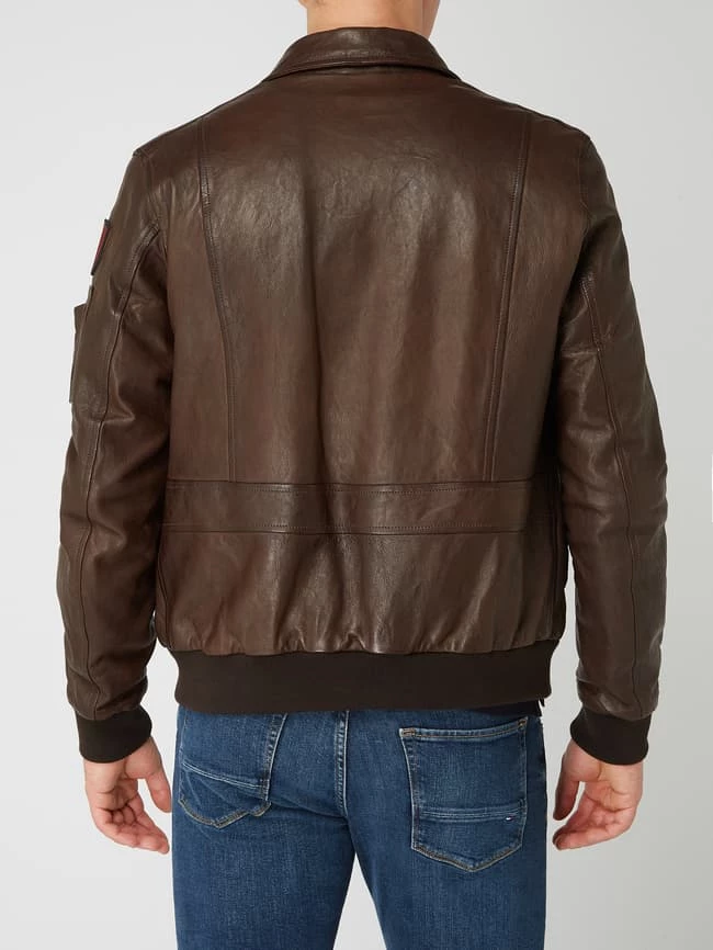Rabatt ? Aeronautica Militare Lederjacke Mit Aufnähern - Dunkelbraun ? 5 Rabatt ? Aeronautica Militare Lederjacke Mit Aufnähern - Dunkelbraun ? – Bild 5