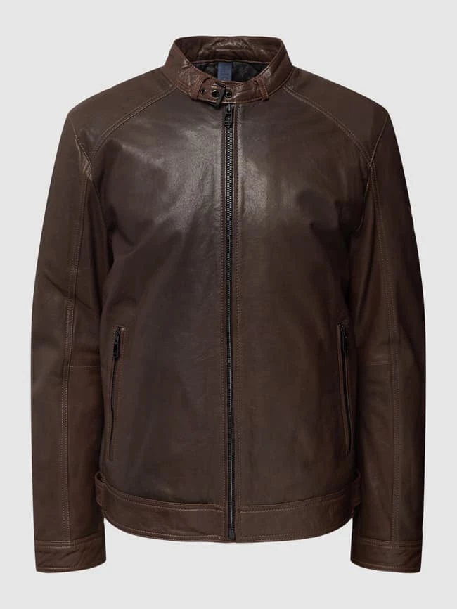 Budget ? JOOP! Collection Lederjacke Mit Stehkragen Modell 'Peel' - Schlamm ? 2 Budget ? JOOP! Collection Lederjacke Mit Stehkragen Modell 'Peel' - Schlamm ? – Bild 2