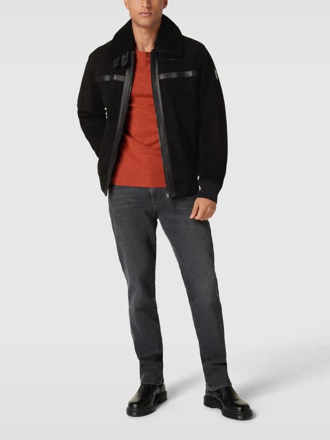 Aktion ? BOSS Casualwear Lederjacke Mit Fellkragen Modell 'Jur' - Schwarz ? 1 Aktion ? BOSS Casualwear Lederjacke Mit Fellkragen Modell 'Jur' - Schwarz ?