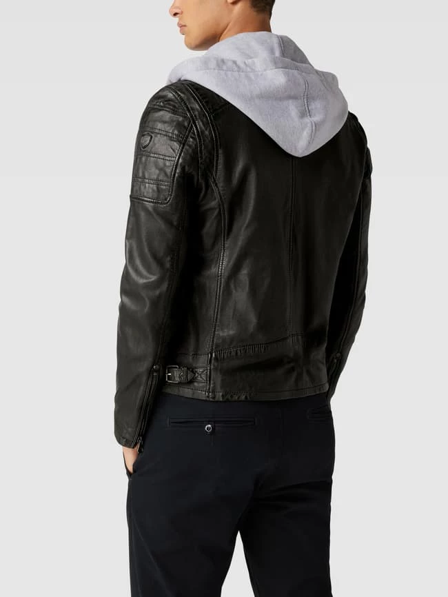 Brandneu ? Gipsy Lederjacke Mit Abnehmbarer Kapuze Modell 'Rylo' - Anthrazit ? 5 Brandneu ? Gipsy Lederjacke Mit Abnehmbarer Kapuze Modell 'Rylo' - Anthrazit ? – Bild 5