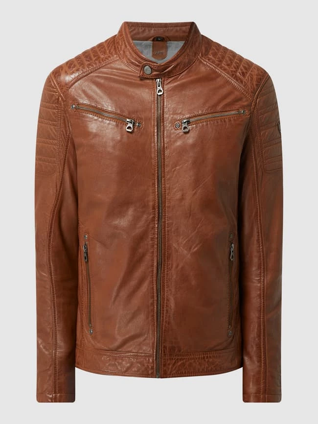 Top 10 ✔️ Gipsy Regular Fit Lederjacke Im Biker-Look Modell 'Chesto' - Cognac ? 2 Top 10 ✔️ Gipsy Regular Fit Lederjacke Im Biker-Look Modell 'Chesto' - Cognac ? – Bild 2
