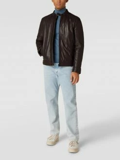 Beste Bewertungen von ? JOOP! Collection Lederjacke Mit Stehkragen Modell 'Peel' - Dunkelbraun ?