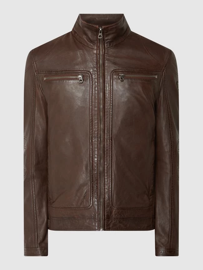 Bester Verkauf ✨ Gipsy Regular Fit Lederjacke Mit Stehkragen Modell 'Casen' - Mittelbraun ? 2 Bester Verkauf ✨ Gipsy Regular Fit Lederjacke Mit Stehkragen Modell 'Casen' - Mittelbraun ? – Bild 2