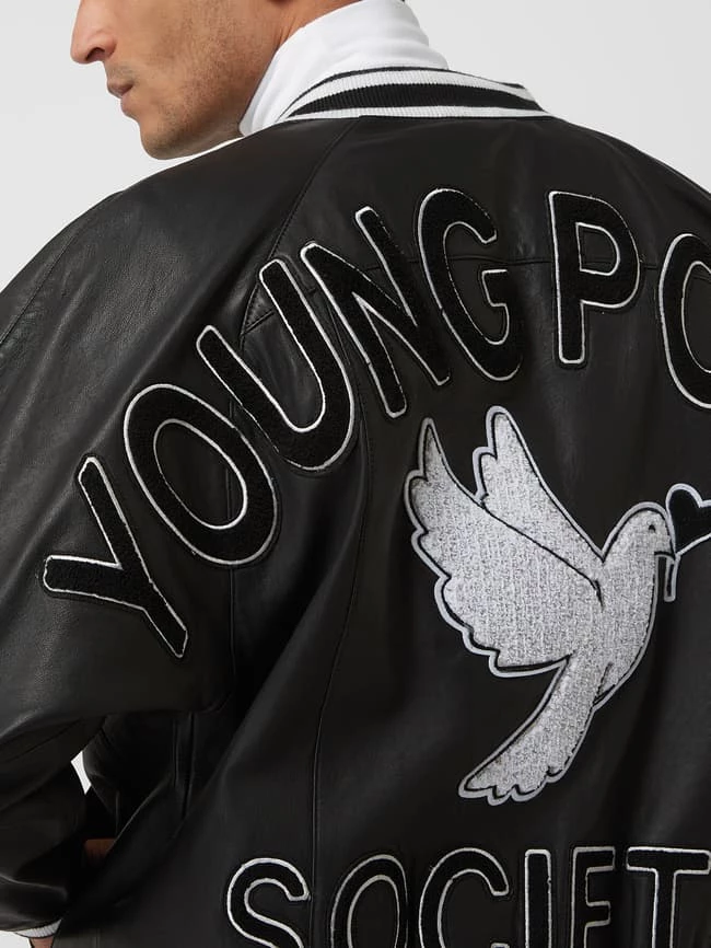 Top 10 ✔️ YOUNG POETS SOCIETY Oversized Blouson Aus Leder Modell 'Axl' - Schwarz ⭐ 3 Top 10 ✔️ YOUNG POETS SOCIETY Oversized Blouson Aus Leder Modell 'Axl' - Schwarz ⭐ – Bild 3