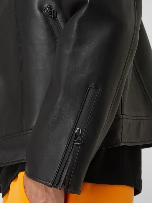 Budget ? Just Cavalli Lederjacke Mit Reißverschlusstaschen - Schwarz ❤️ 3 Budget ? Just Cavalli Lederjacke Mit Reißverschlusstaschen - Schwarz ❤️ – Bild 3