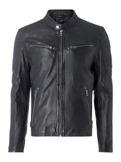 Brandneu ? Gipsy Lederjacke Im Biker-Look - Marineblau ?