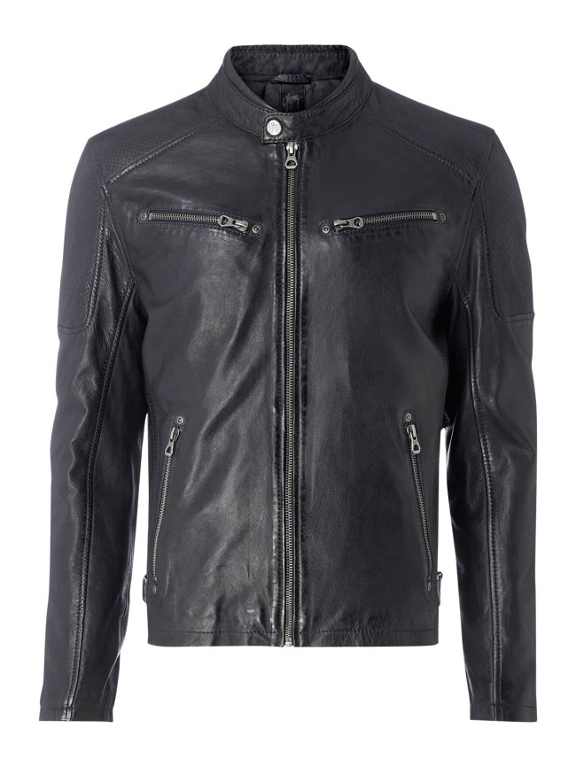 Brandneu ? Gipsy Lederjacke Im Biker-Look - Marineblau ? 1 Brandneu ? Gipsy Lederjacke Im Biker-Look - Marineblau ?