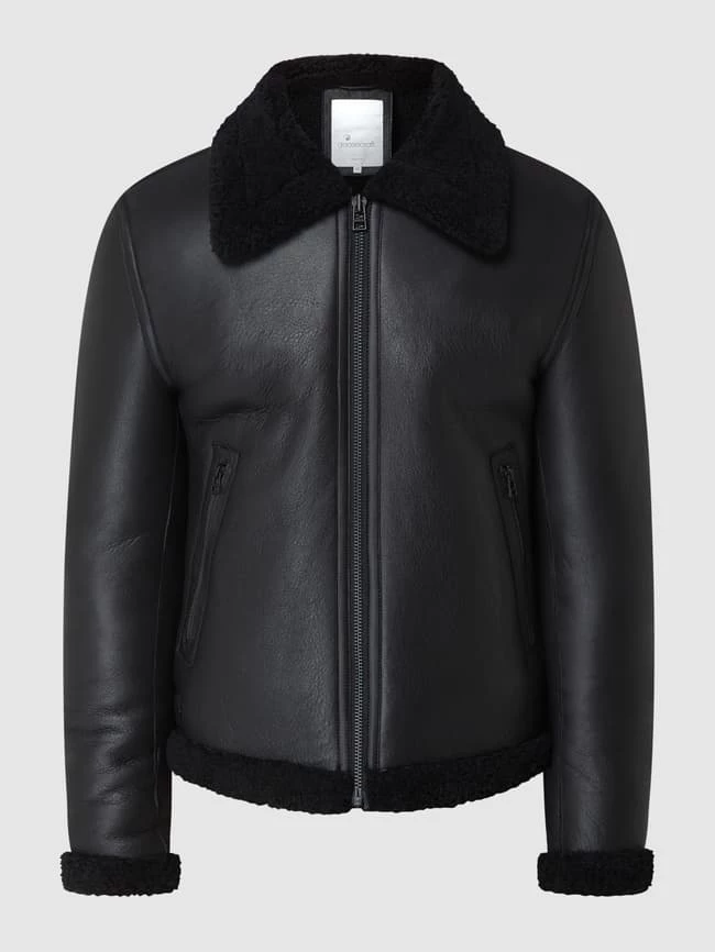 Angebote ✨ Goosecraft Lederjacke Aus Lammshearling Modell 'Lammy' - Schwarz ? 2 Angebote ✨ Goosecraft Lederjacke Aus Lammshearling Modell 'Lammy' - Schwarz ? – Bild 2