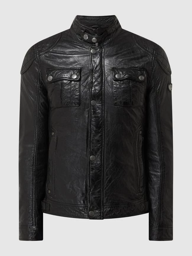 Neu ✨ Gipsy Slim Fit Lederjacke Mit Stehkragen Modell 'Darric' - Schwarz ? 2 Neu ✨ Gipsy Slim Fit Lederjacke Mit Stehkragen Modell 'Darric' - Schwarz ? – Bild 2