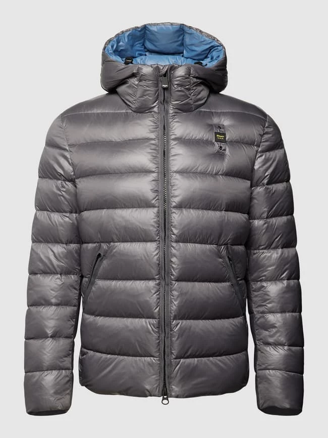 Am billigsten ? Blauer Usa Steppjacke Mit Label-Details - Dunkelgrau ? 2 Am billigsten ? Blauer Usa Steppjacke Mit Label-Details - Dunkelgrau ? – Bild 2