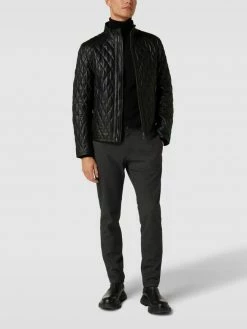 Großhandel ? JOOP! Collection Lederjacke Mit Label-Patch - Schwarz ⭐