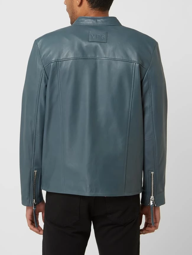 Aktion ? YOUNG POETS SOCIETY Lederjacke Mit Stehkragen Modell 'Lian' - Rauchblau ? 5 Aktion ? YOUNG POETS SOCIETY Lederjacke Mit Stehkragen Modell 'Lian' - Rauchblau ? – Bild 5