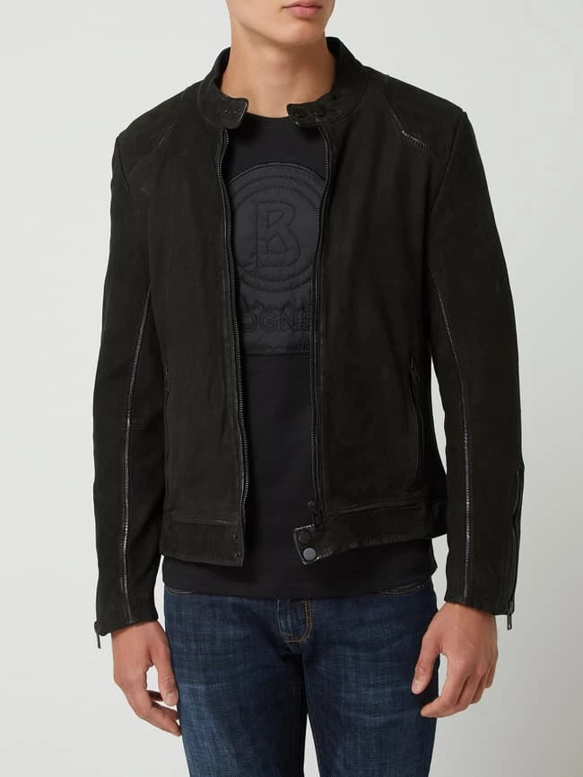 Budget ? Gipsy Slim Fit Lederjacke Aus Veloursleder Modell 'Shion' - Schwarz ? 4 Budget ? Gipsy Slim Fit Lederjacke Aus Veloursleder Modell 'Shion' - Schwarz ? – Bild 4