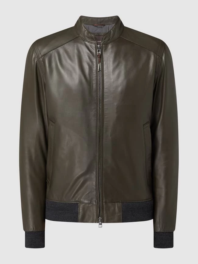 Am billigsten ✨ Windsor Lederjacke Mit Wattierung Modell 'Borello' - Olivgrün ? 2 Am billigsten ✨ Windsor Lederjacke Mit Wattierung Modell 'Borello' - Olivgrün ? – Bild 2