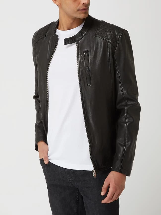 Am billigsten ? Freaky Nation Lederjacke Mit Stehkragen Modell 'Kiano' - Schwarz ⌛ 4 Am billigsten ? Freaky Nation Lederjacke Mit Stehkragen Modell 'Kiano' - Schwarz ⌛ – Bild 4