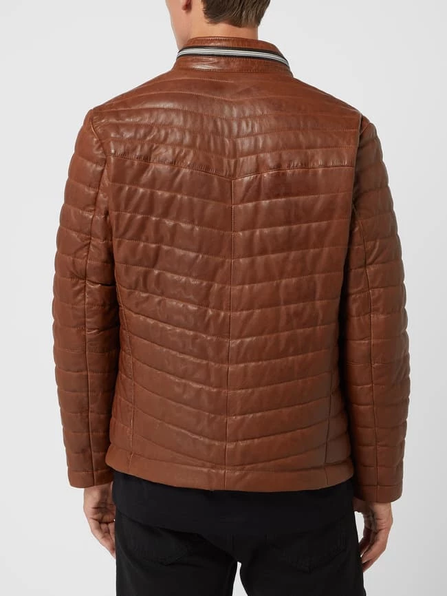 Am billigsten ? Milestone Lederjacke Mit Steppnähten Modell 'Damiano' - Cognac ? 5 Am billigsten ? Milestone Lederjacke Mit Steppnähten Modell 'Damiano' - Cognac ? – Bild 5