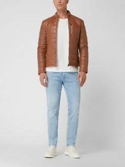 Schlussverkauf ? BULL & BERRY Lederjacke Aus Lammnappa Modell 'Stephan' - Schwarz ✨