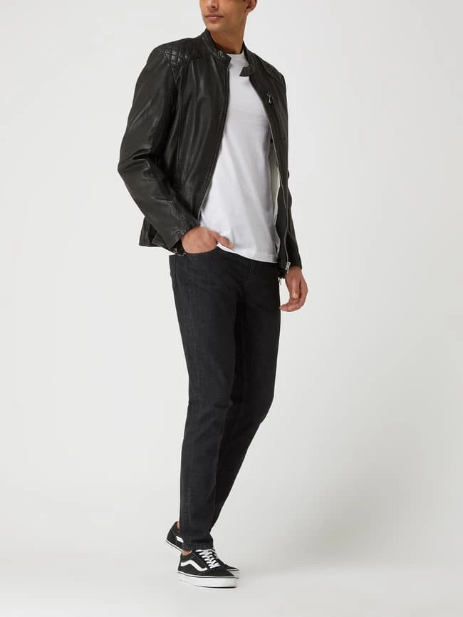 Am billigsten ? Freaky Nation Lederjacke Mit Stehkragen Modell 'Kiano' - Schwarz ⌛ 1 Am billigsten ? Freaky Nation Lederjacke Mit Stehkragen Modell 'Kiano' - Schwarz ⌛