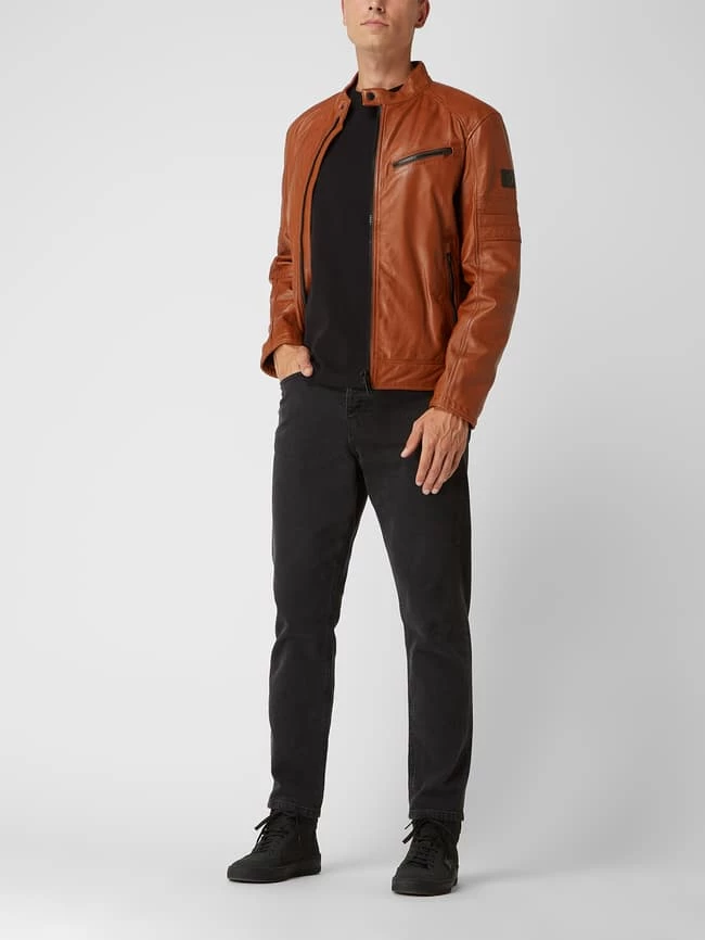 Coupon ? Strellson Lederjacke Aus Lammleder Modell 'Bexley' - Wattiert - Orange ? 1 Coupon ? Strellson Lederjacke Aus Lammleder Modell 'Bexley' - Wattiert - Orange ?