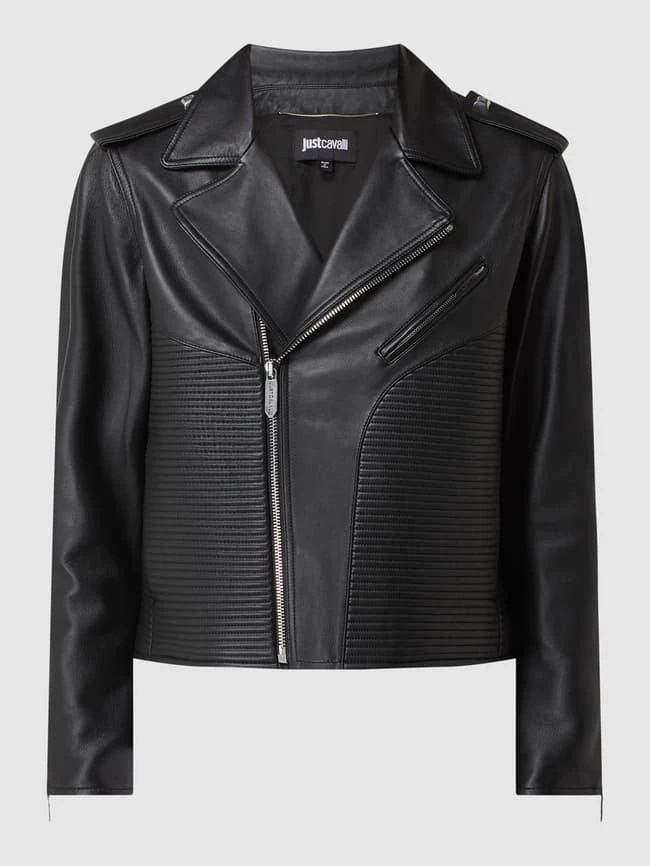 Top 10 ? Just Cavalli Lederjacke Im Biker-Look - Schwarz ✔️ 2 Top 10 ? Just Cavalli Lederjacke Im Biker-Look - Schwarz ✔️ – Bild 2